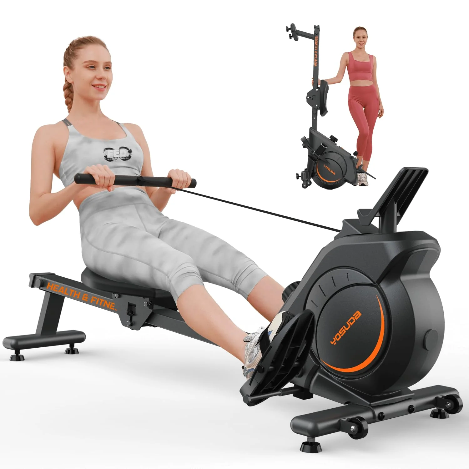 C6185A92-4228-94FF-805D-AB77D30C9412 YOSUDA Magnetic Rowing Machine 350 LB Weight Capacity - Image 1