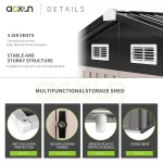 Aoxun 6.4x4 FT Outdoor Storage Shed for Tool, Garden - Image 7